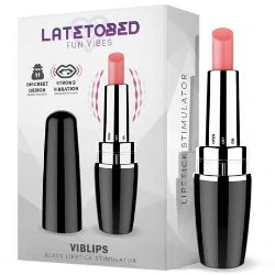 mini vibrador pintalabios negro viblips latetobed - detalle 2