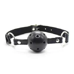 mordaza bola transpirable 45 cm negro