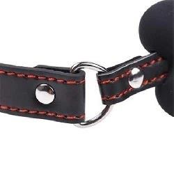 mordaza con hueso silicona negro 12 cm - detalle 5