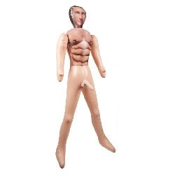 muñeco hinchable personal trainer con dildo - detalle 3