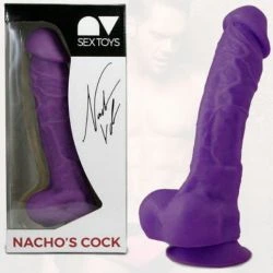 pene articulado de nacho vidal lila morado 24 cm