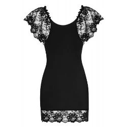 picardias chemise negro obsessive - detalle 3