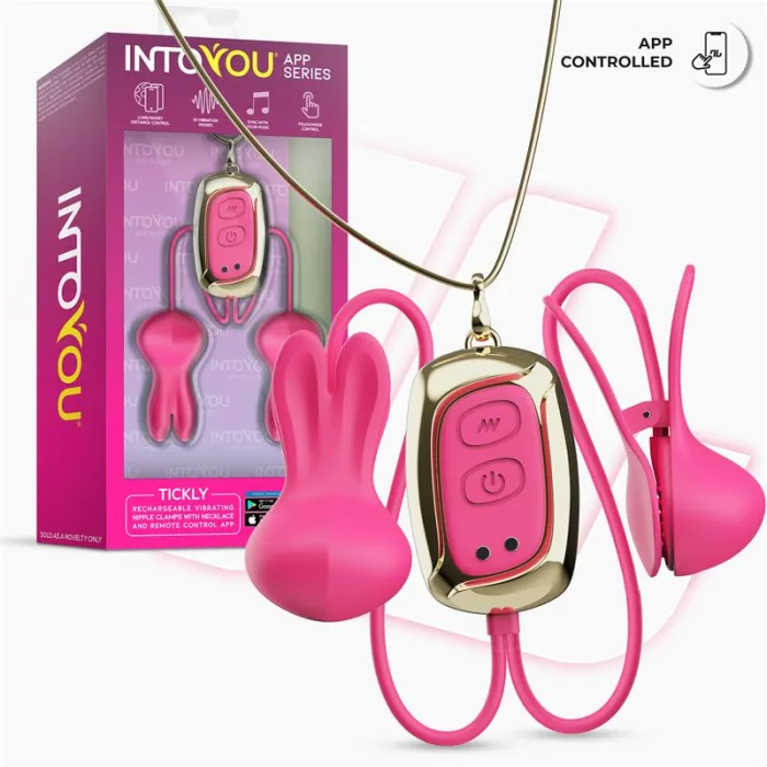 Pinzas Para Pezones Con Vibracion Control Y Collar Con App