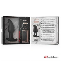 plug anal con rotacion de perlas vibrador negro amadeus - detalle 3
