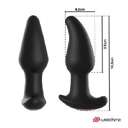 plug anal con rotacion de perlas vibrador negro amadeus - detalle 5