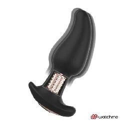 plug anal con rotacion de perlas vibrador negro amadeus - detalle 7