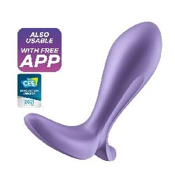 plug anal con vibracion app satisfyer connect intensity morado