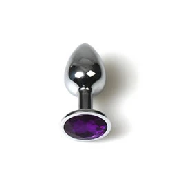 plug anal de metal morado con bolsa secret play