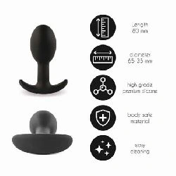 plug anal numero 3 negro 9 cm - detalle 3