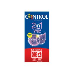 preservativos control 2 in 1 touch feel lube 6 uds
