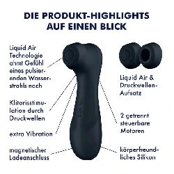 Satisfyer Pro 2 Generation 3 vibración air pulse negro - detalle 4