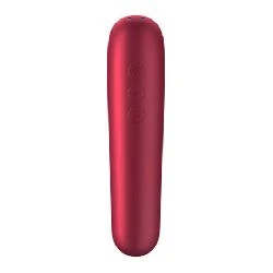 satisfyer dual love vibrador y succionador rojo - detalle 3
