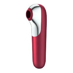 satisfyer dual love vibrador y succionador rojo - detalle 5