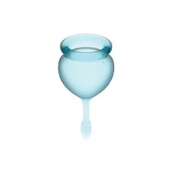 copa menstrual azul satisfyer feel good - detalle 2