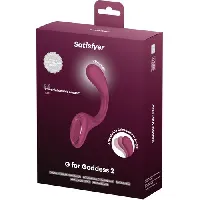 satisfyer vibrador conejito punto g burdeos - detalle 5