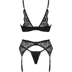 set 3 piezas lenceria obsessive negro - detalle 5