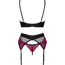 set de lenceria intima tanga sujetador liguero rosenty - detalle 4