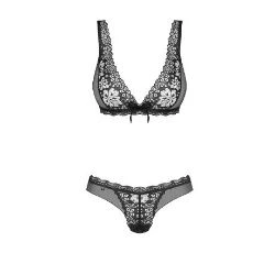 set de sujetador y tanga negro obsessive 856 SET 1 - detalle 3