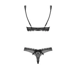 set de sujetador y tanga negro obsessive 856 SET 1 - detalle 4