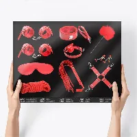 kit sexual bdsm 10 piezas rojo intoyou - detalle 7