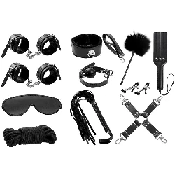 set kit bdsm bondage 11 piezas negro