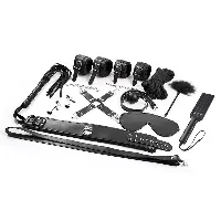 set kit bdsm bondage 11 piezas negro - detalle 9