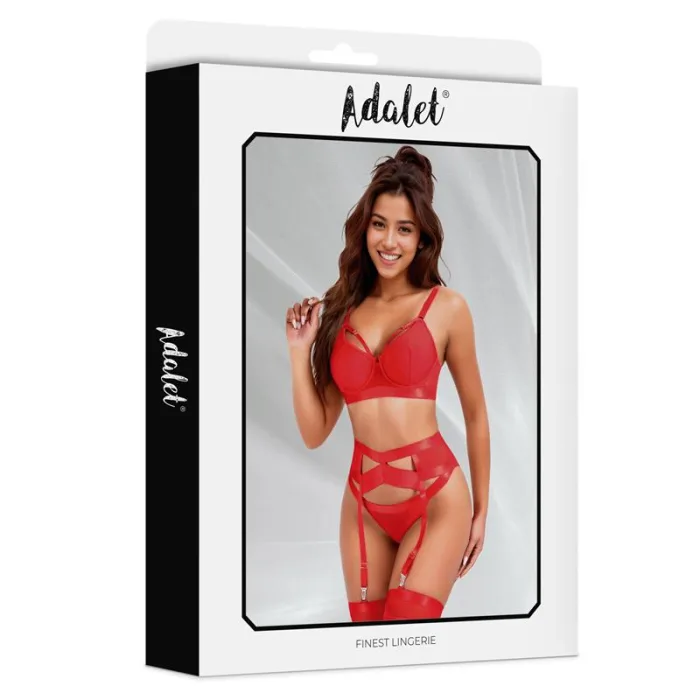 Set Sujetador Tanga Ligas Con Liguero Audrey - detalle 3