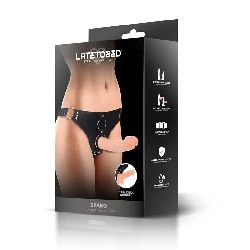arnés con 2 dildos realistas asparo latetobed - detalle 6