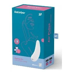 succionador clitoris vibracion satisfyer curvy 2 con app blanco - detalle 5