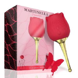 succionador de clitoris con vibrador rojo martinella