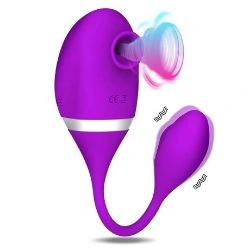 succionador de clitoris y huevo vibrador 2 en 1 silicona usb - detalle 6