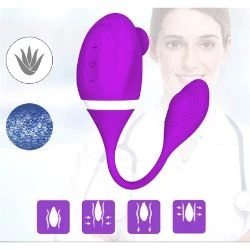 succionador de clitoris y huevo vibrador 2 en 1 silicona usb - detalle 7