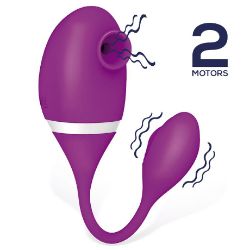 succionador de clitoris y huevo vibrador 2 en 1 silicona usb