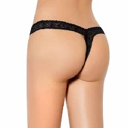 tanga fino en v y bordados queen lingerie - detalle 3