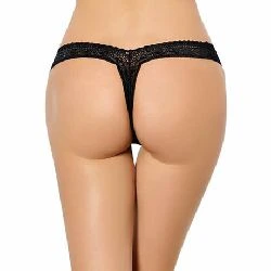 tanga fino en v y bordados queen lingerie - detalle 4