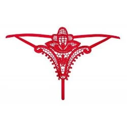 tanga con flor luiza thong rojo - detalle 4