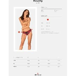 tanga rosa con flores rosenty obsessive - detalle 3