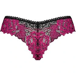 tanga rosa con flores rosenty obsessive - detalle 4