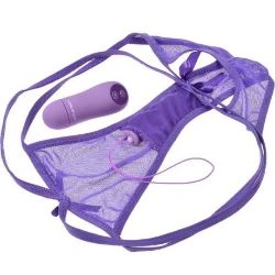 tanga vibrador con mando a distancia morado