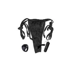 tanga vibrador remoto controlado por anillo color negro - detalle 2