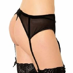 tanga y liguero floral queen lingerie - detalle 3