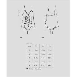 body teddy negro slevika obsessive - detalle 3