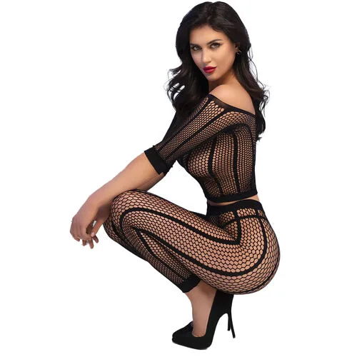Top Y Leggins Negro Sm Cr 4647 - detalle 3