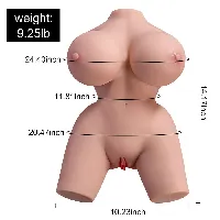 torso sexual real con vibración frieda - detalle 3