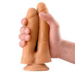 dildo doble realista 18cm natural twin - detalle 4