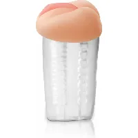 masturbador vagina real transparente extreme toyz - detalle 3