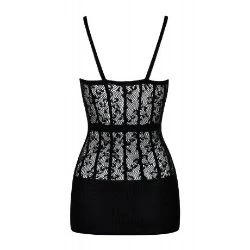 vestido d605 dress negro con transparencias - detalle 4
