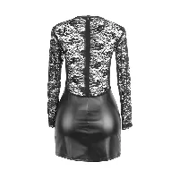 vestido de manga larga con encaje negro - detalle 5