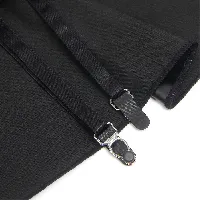 vestido sexy de cuero con cremallera negro - detalle 7