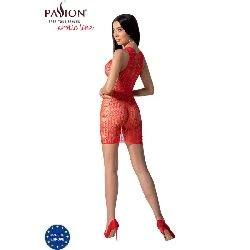 vestido transparente rojo con rejillas talla unica - detalle 3